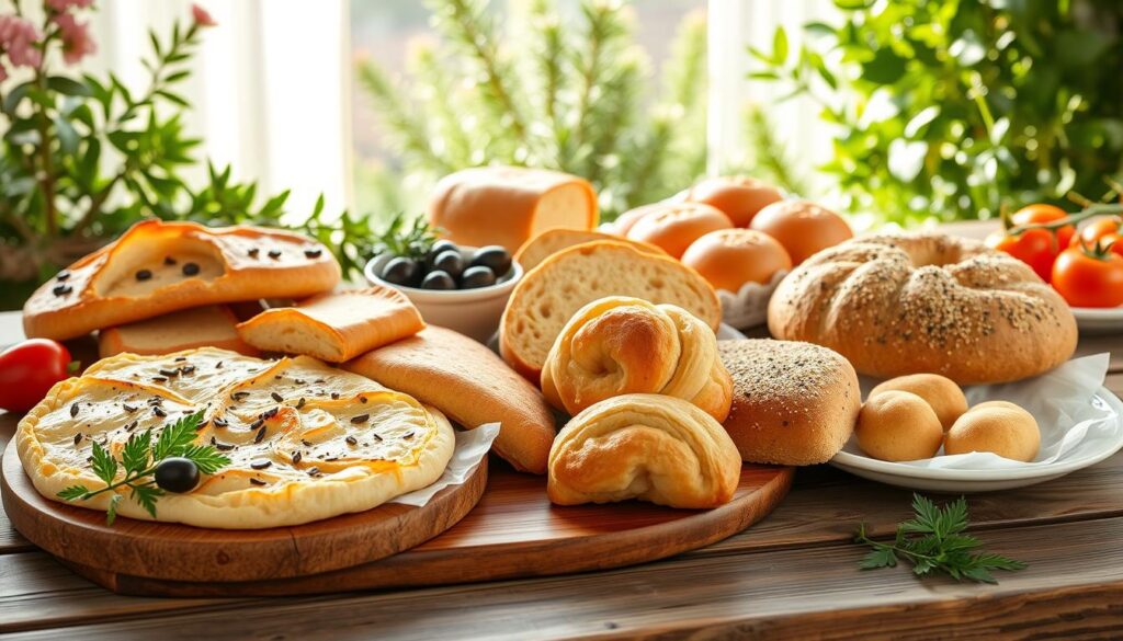 Greek breakfast breads and pastries